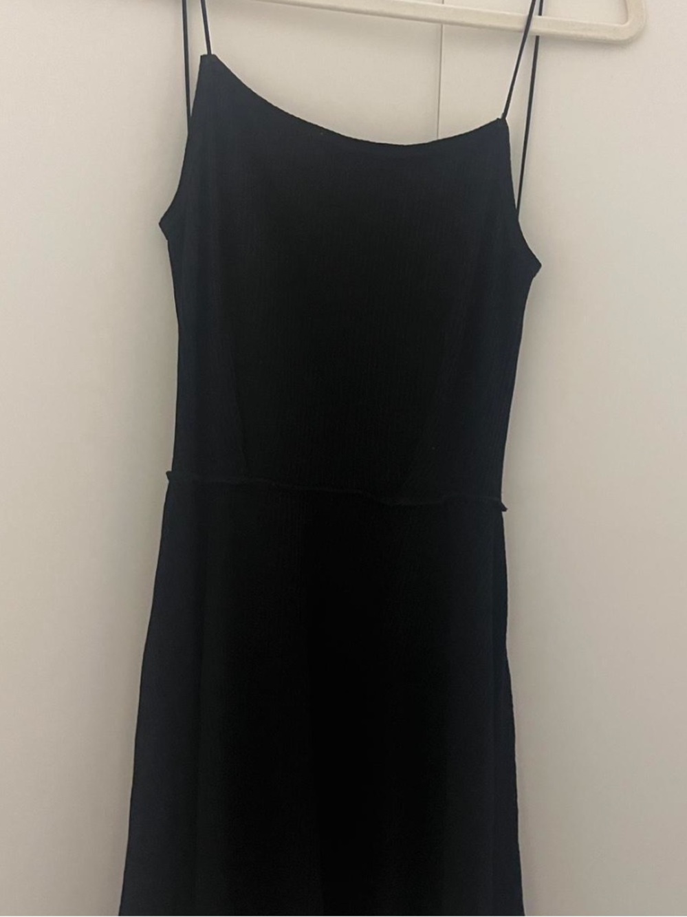 Black 90s style slip dress open back size M